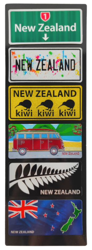 Nz Track Sign 6 Pack Foil NZ Road Signs Magnets – Souvenir Factory Shop