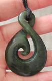 NZ Greenstone Twist with Koru - 51mm #51A