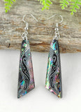 Paua And Koru Design Earrings #13