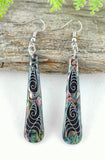 Paua And Koru Design Earrings #14