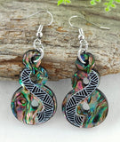 Paua Double Twist Design Earrings #15