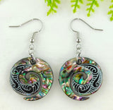 Paua Koru Design Earrings #16