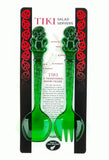 Kiwiana Salad Servers Tiki Green