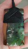 Rimu, Greenstone, Paua And Pipi Shell Toki - NZ Made #903