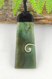 NZ Greenstone Bound Toki Koru - 80mm  - Deane Moreton #112