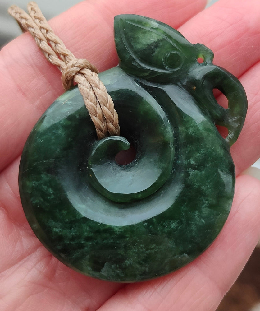 NZ Greenstone Koropepe - 47mm  - Deane Moreton #118 Main image