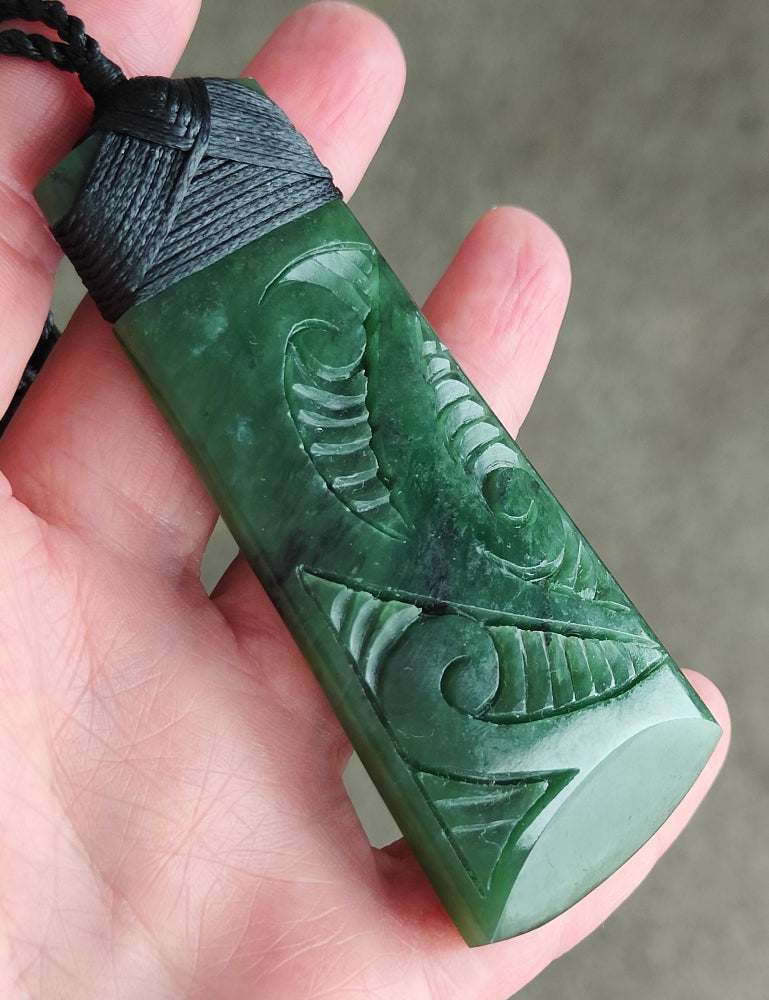 NZ Greenstone Toki Koru Design  - 85mm #17 Secondary image