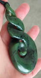 NZ Greenstone X-Large Quadruple Twist with Koru - 92mm