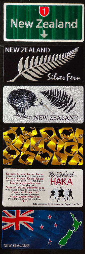 6 Pack Foil NZ Icons Magnets