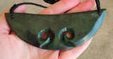 NZ Greenstone Double Koru Breast Plate Pendant #11-B