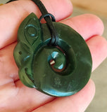 NZ Greenstone Koropepe Carving 45mm #14