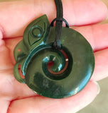 NZ Greenstone Koropepe Carving 45mm #14