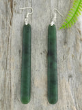 NZ Pounamu Roimata Earrings 10cm