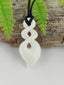 Double Twist Bone Carving - 38mm - Carved by Joseph, NZ - #30