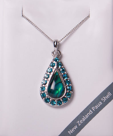 Paua Teardrop Necklace #2 Main image