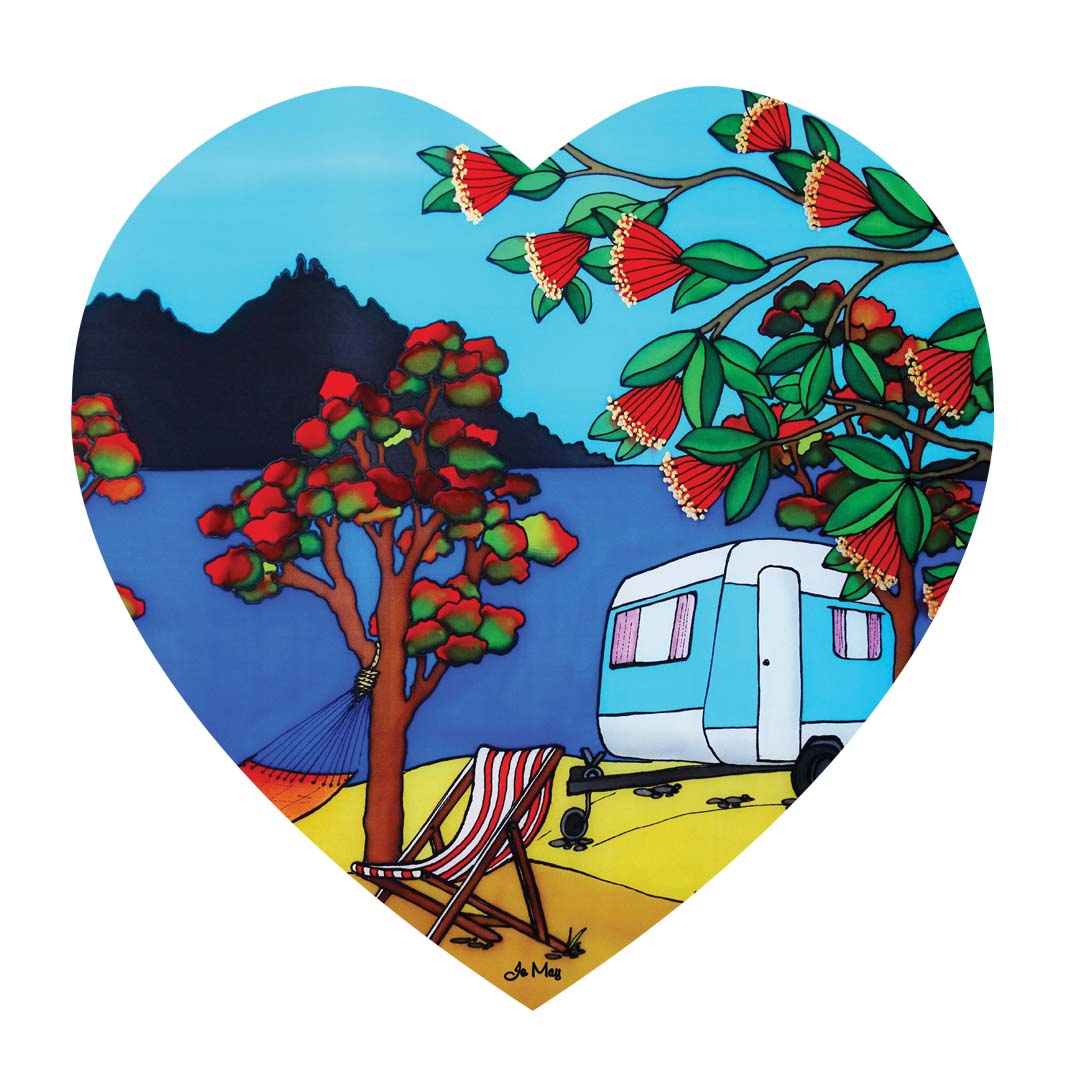 Caravan Ceramic Heart Wall Hanging Main image