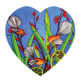 Fantails Ceramic Heart Wall Hanging