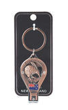 Nail Clippers Copper Keyring - Kiwi and NZ Flag