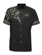 Men's Maori Design Shirt - Kia Kaha - Black