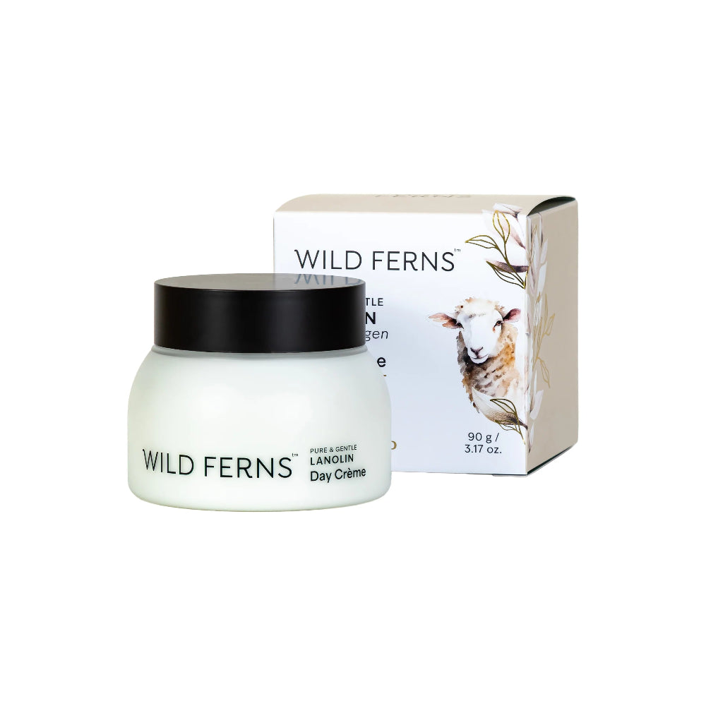 Wild Ferns Day Creme jar with packaging on a white background Main image