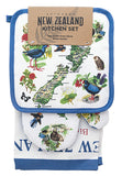 Oven Glove and Tea Towel Set - Birds And Flowers