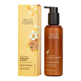 Wild Ferns facial cleanser bottle and packaging on a white background