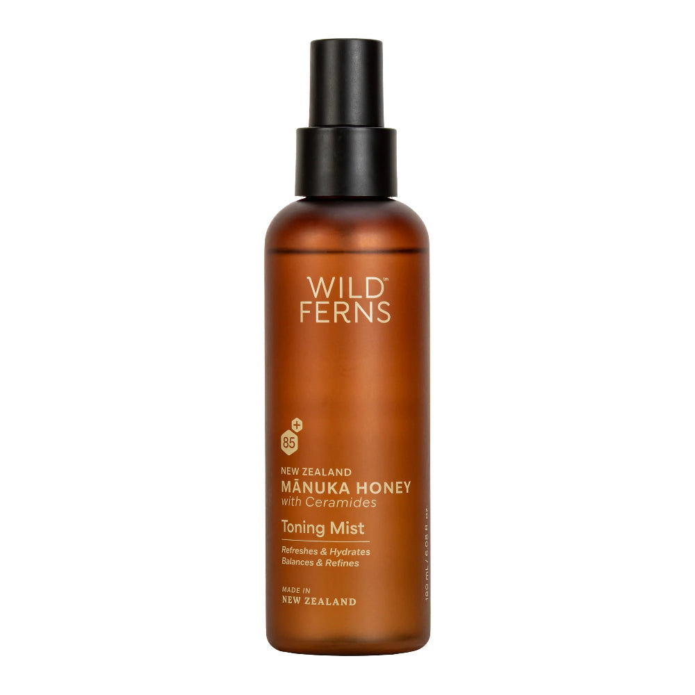 Brown bottle of Wild Ferns Manuka Honey Toning Mist on a white background Main image