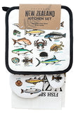 Oven Glove and Tea Towel Set - Fish Of NZ