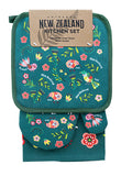 Oven Glove and Tea Towel Set - Manu Green