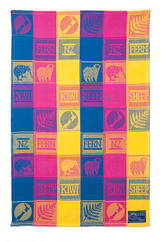 Jacquard Woven Pink Tea Towel Main image