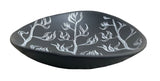 Harakeke White On Black - 10cm Porcelain Bowl