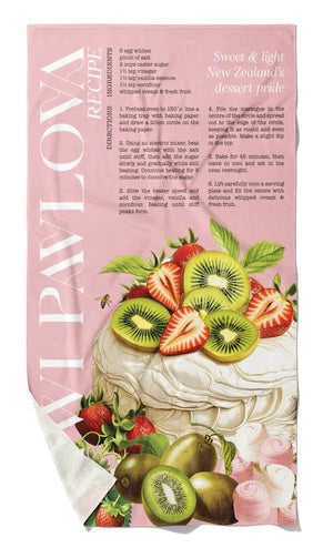 Pink Tea Towel - Pavlova Recipe Main image