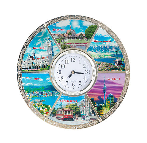 NZ Cities Clock Plate With Stand
