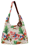 Shoulder Bag - Birds Flower Beige