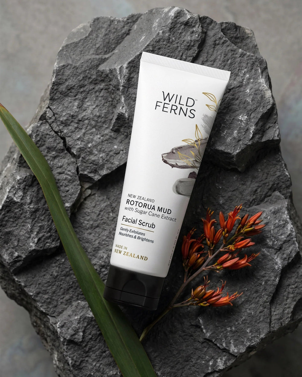 Rotorua Mud Facial Scrub Wild Ferns 80ml