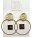 Tribal Earth Hoop Earrings With Ear Studs 2 Set - Pohutukawa