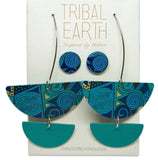Tribal Earth Hook & Stud Earrings 2 Set - Koru #3