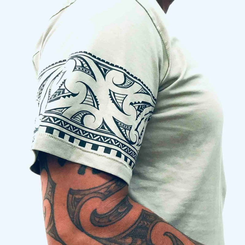 Men's NZ Maori Art Kia Kaha Printed Waffle Tops