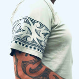 Men's Maori Design T-Shirt With Front Pocket - Kia Kaha