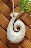 Hook - Whale Bone Carving - NZ Made by Alex Sands #1992