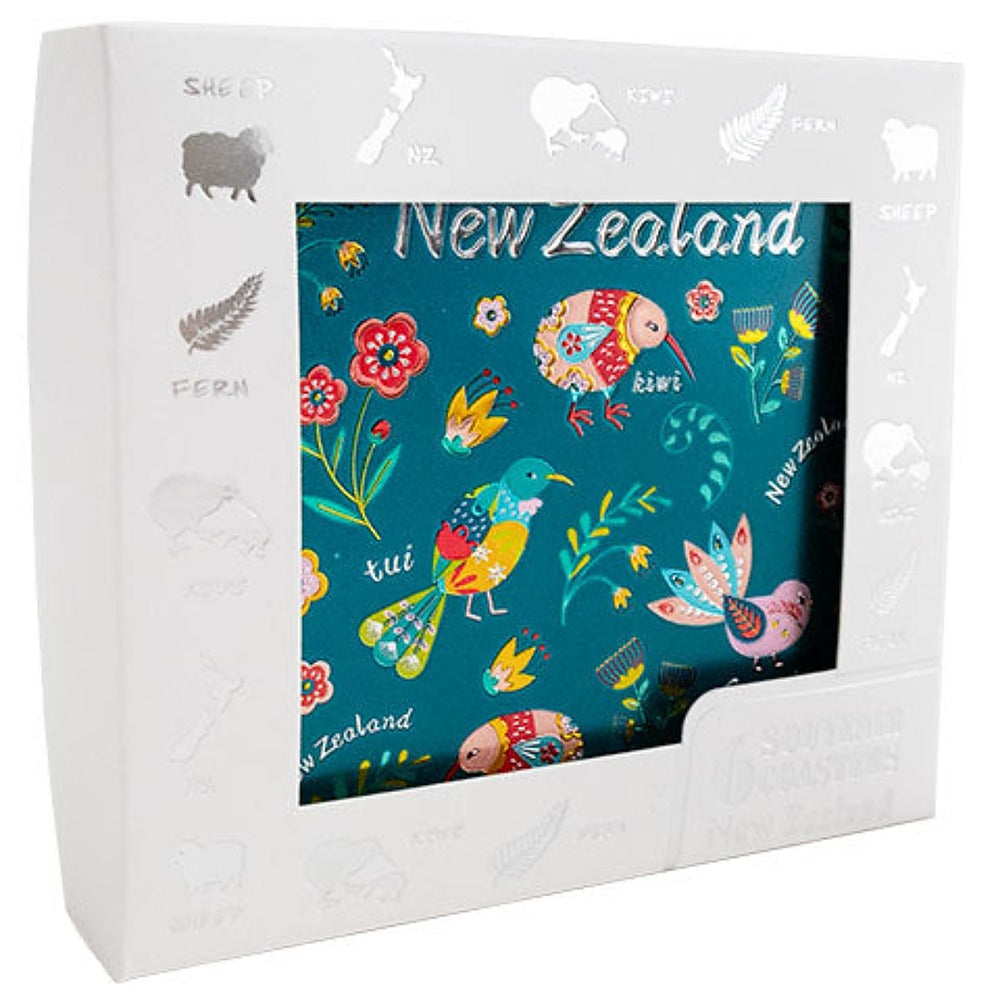 White photo frame with New Zealand-themed design on a white background Main image
