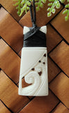Toki Bone With Koru Carving Pendant #80