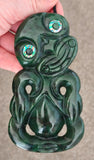 NZ Greenstone Extra Large Tiki Carving - 122mm #39L-E