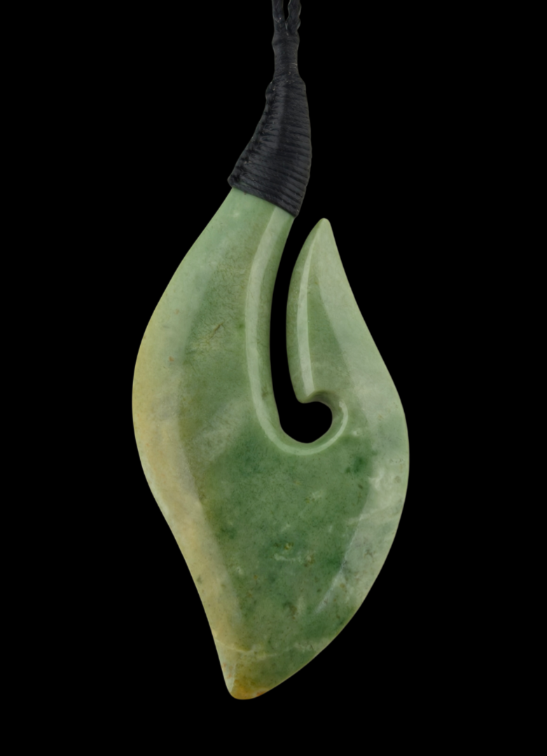 NZ Greenstone Matau Hook - 112mm - Trent Laurie #AS402