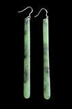 NZ Greenstone Earrings 103mm (very long) #ASE300