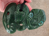 NZ Greenstone Extra Large Tiki Carving - 115mm #50C