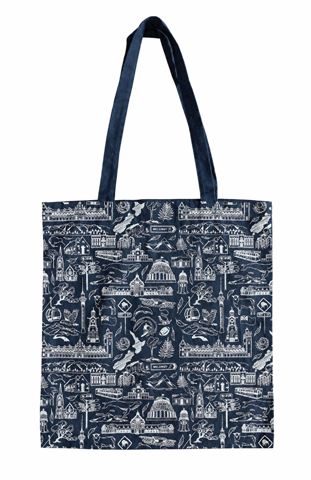 NZ City Icons Cotton Tote Bag Main image