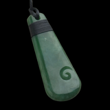 NZ Greenstone Roimata Drop - 71mm - Ewan Parker - #120