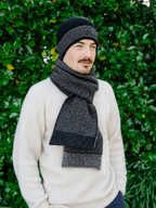 Lothlorian Possum & Merino Unisex Beanie and/or Scarf Morse - Charcoal