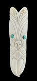 Large Mask Bone Carving Necklace - 140mm #41